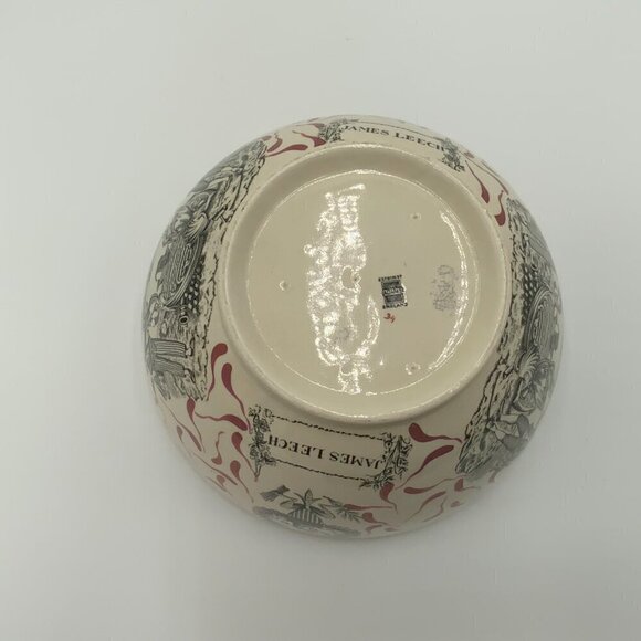 ADAMS SHIP CAROLINE PINK LUSTER PUNCH BOWL THE SHIPWRIGHT ARMS AND JAMES LEECH - Picture 9 of 9